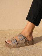Double Strap Sandal - Greige