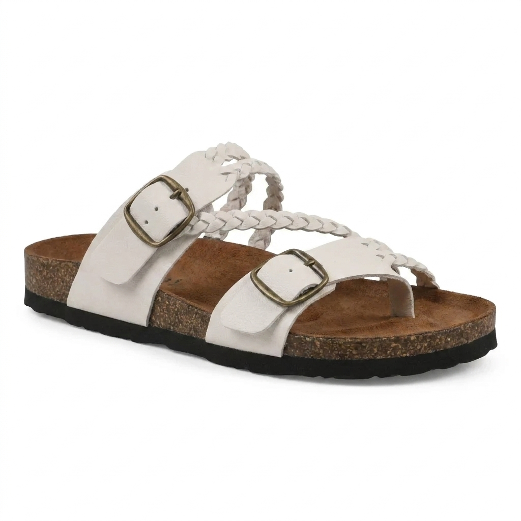 Serena™ Braided Double-Buckle Comfort Sandal
