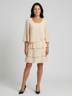 Della | Layered Flare Sleeve Knee Length Dress