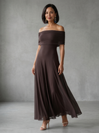 June | Off Shoulder Draped Midi Dress
