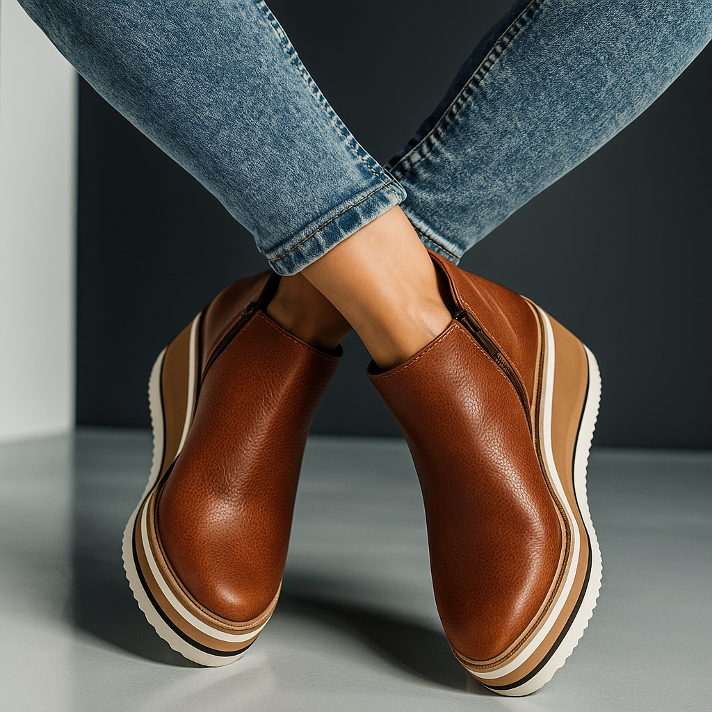 Adele Platform Wedge Boots