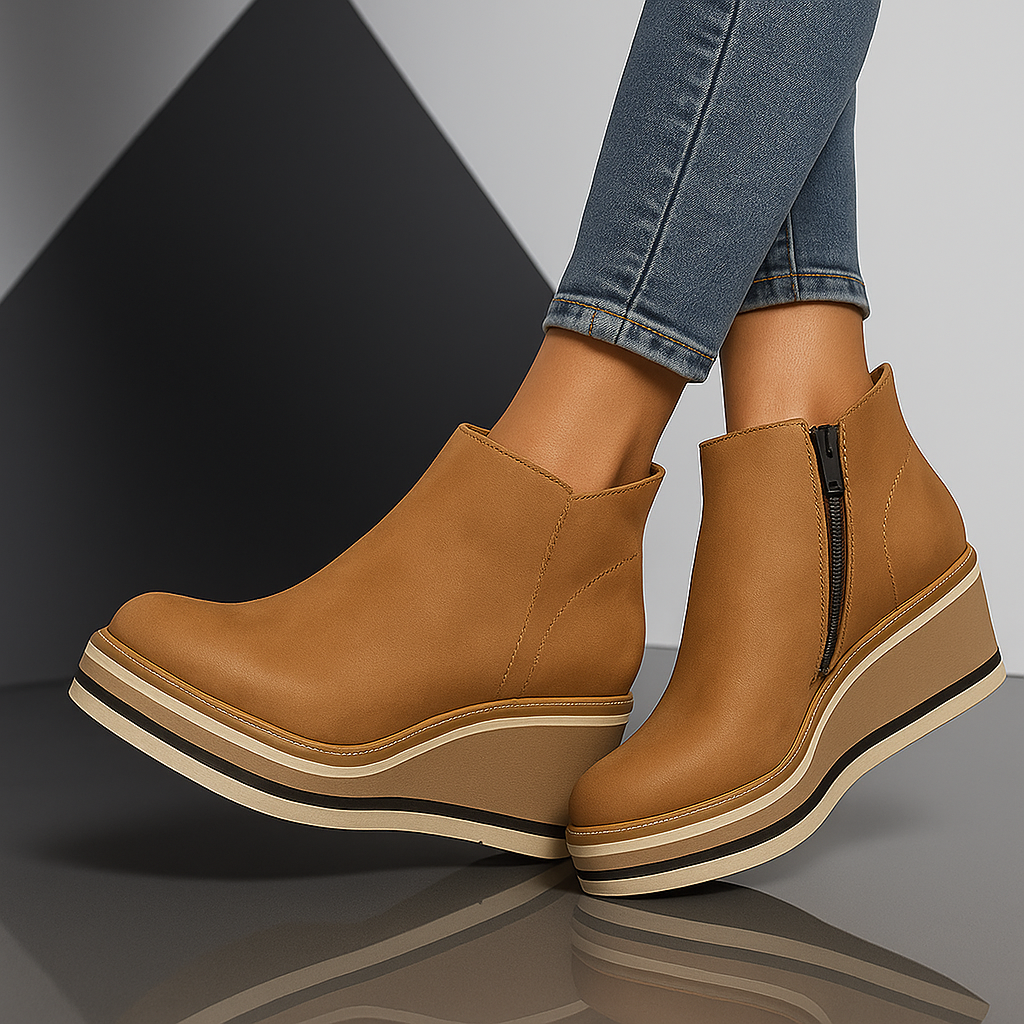 Adele Platform Wedge Boots