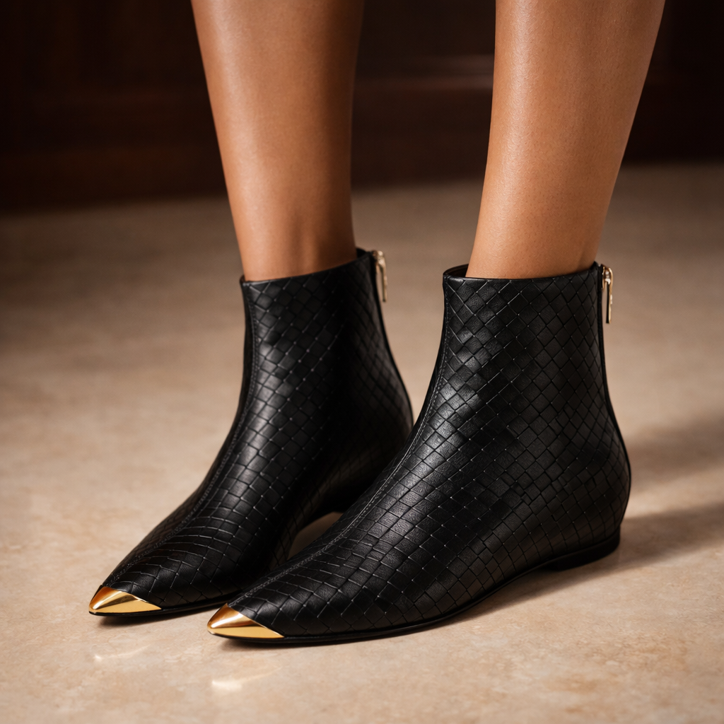 Lunara Woven Leather Boots