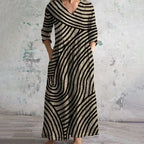 AYLA™ | Vintage Striped Linen Dress