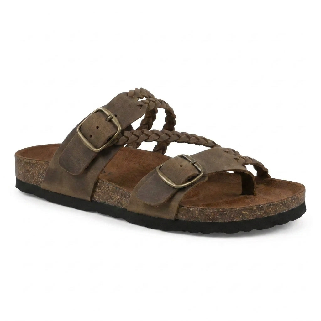 Serena™ Braided Double-Buckle Comfort Sandal