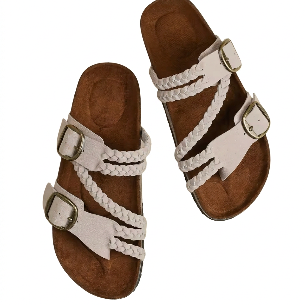 Serena™ Braided Double-Buckle Comfort Sandal