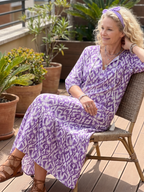 Penelope | Printed Tassel Tie Midi Dress