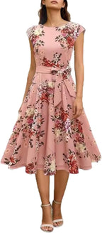 Mae | Women's Vintage Floral A-Line Dress