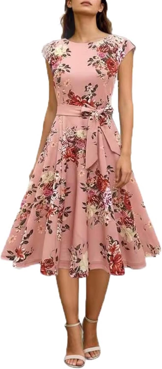 Mae | Women's Vintage Floral A-Line Dress