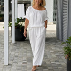 Soléne – Top & Wide-Leg Pants 2-Piece Set