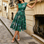 Mae | Women's Vintage Floral A-Line Dress