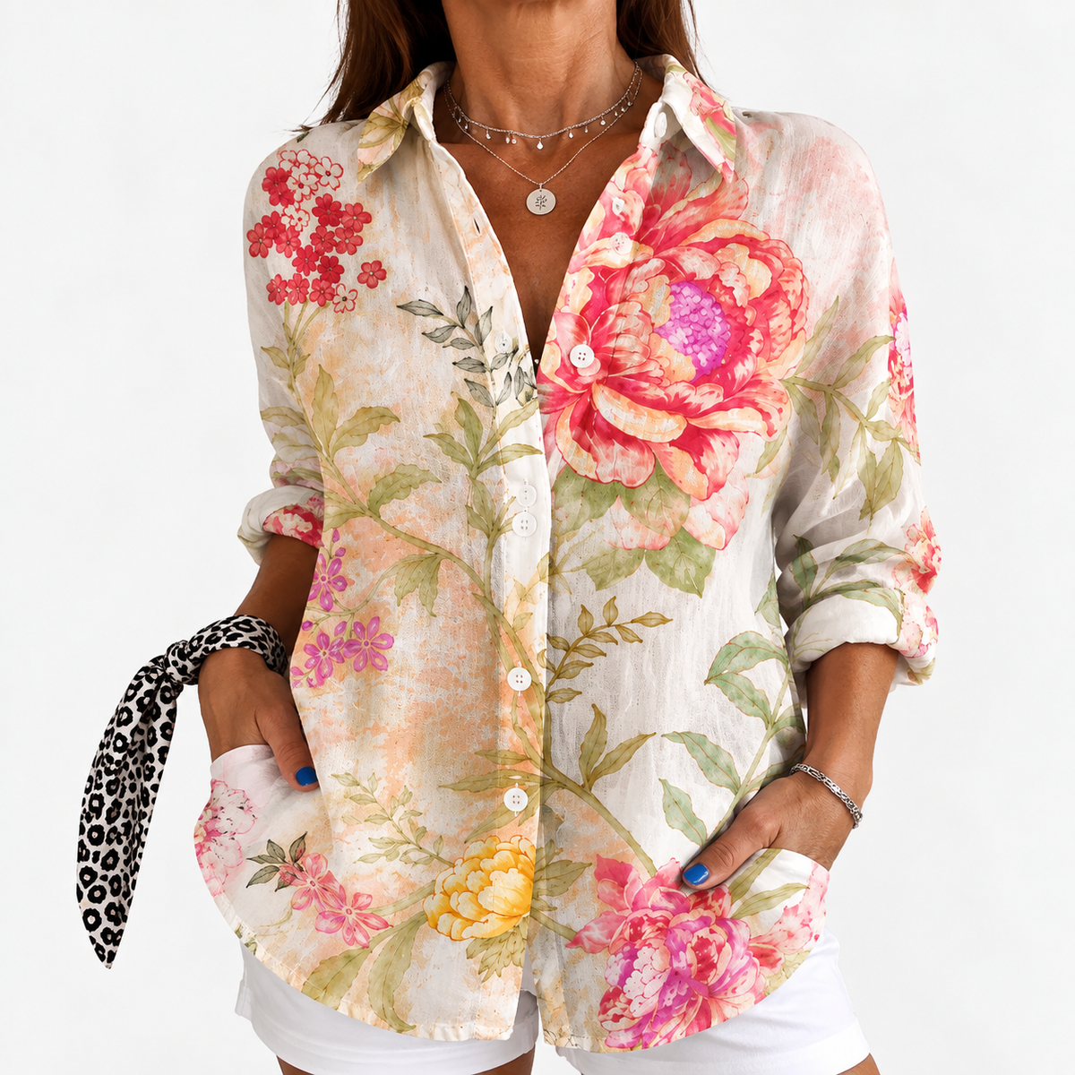 Iris | Vintage Bloom Botanical Blouse