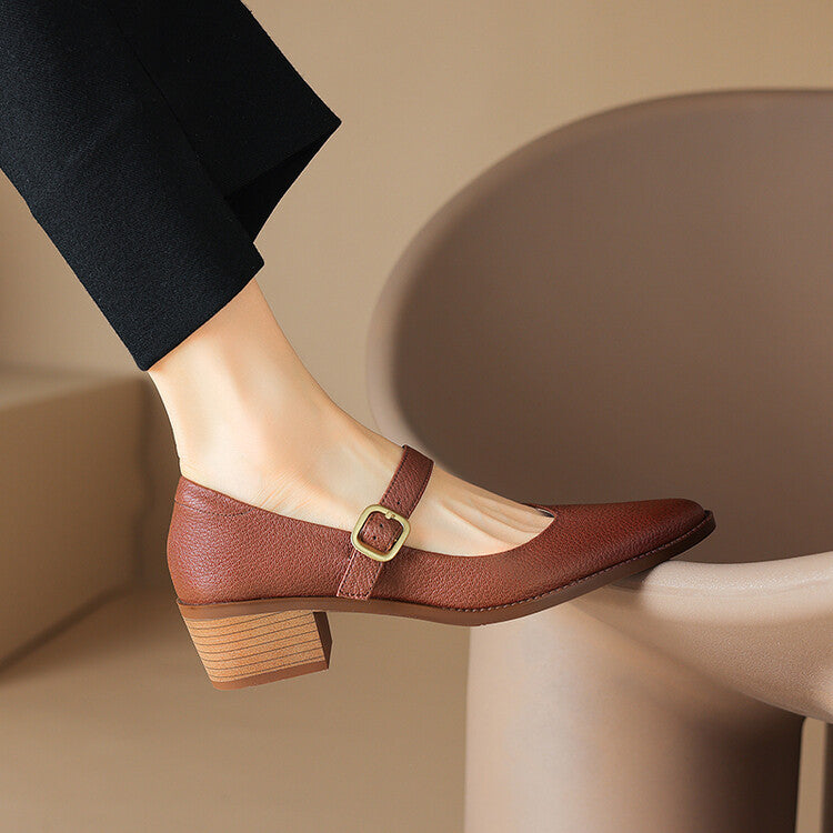 Bellani Leather Mary Janes