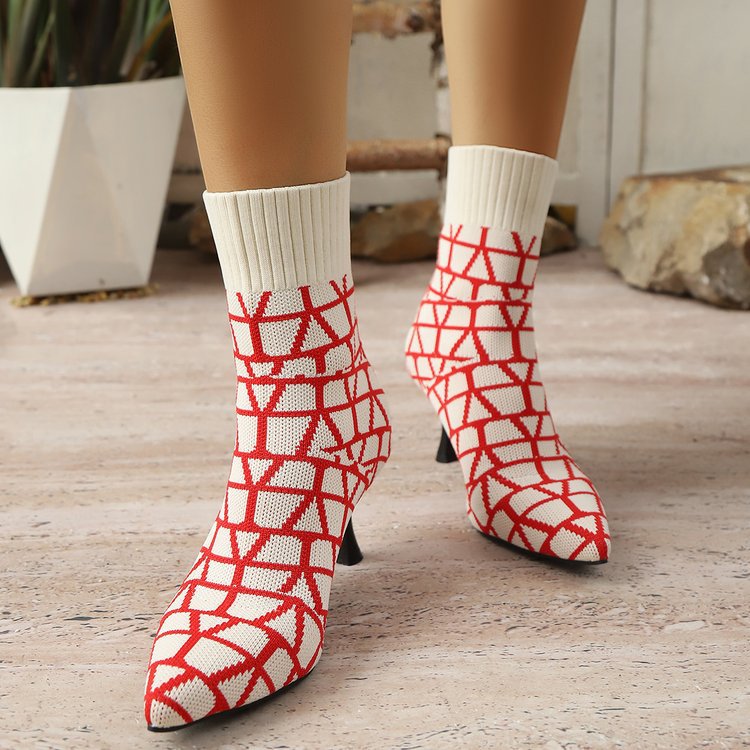 Aria High-Heel Knitted Boots