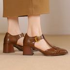 Marseille Leather Strap Heels