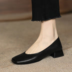 Evelyn Square-Toe Heels