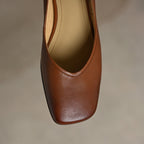 Evelyn Square-Toe Heels
