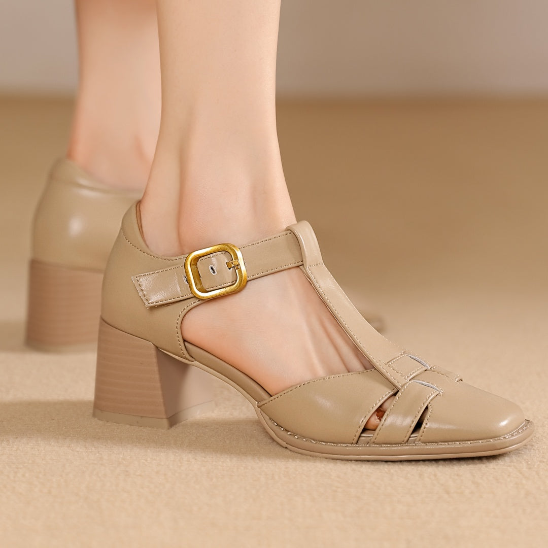 Marseille Leather Strap Heels