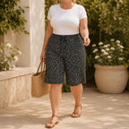 Wearbella – Retro Printed Wide-Leg Summer Shorts for Women