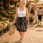 Wearbella – Retro Printed Wide-Leg Summer Shorts for Women