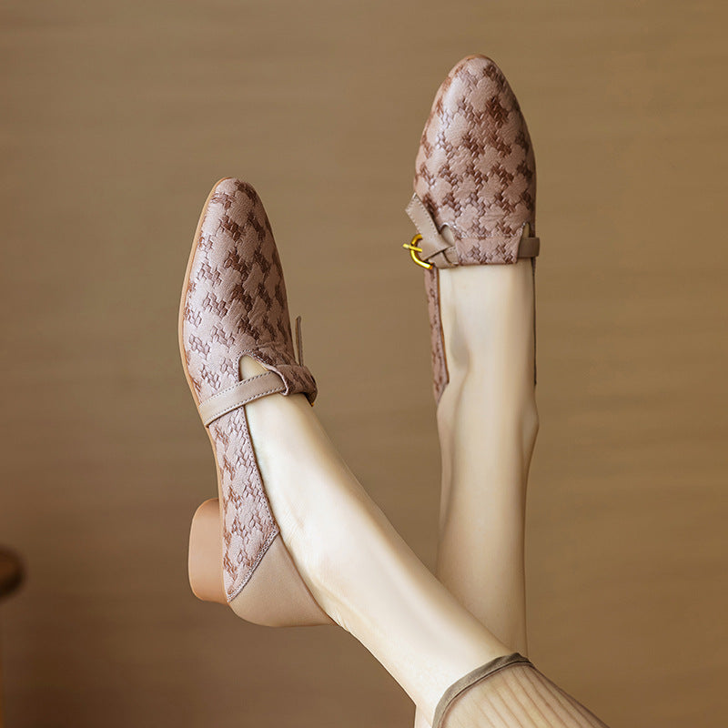 Alisa Block Heel Flats