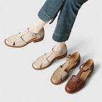 Thalina | Elegant Cowhide & Pigskin Mary Jane Sandals