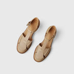 Thalina | Elegant Cowhide & Pigskin Mary Jane Sandals