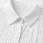 Vivara – Textured Crinkle Button-Down Shirt
