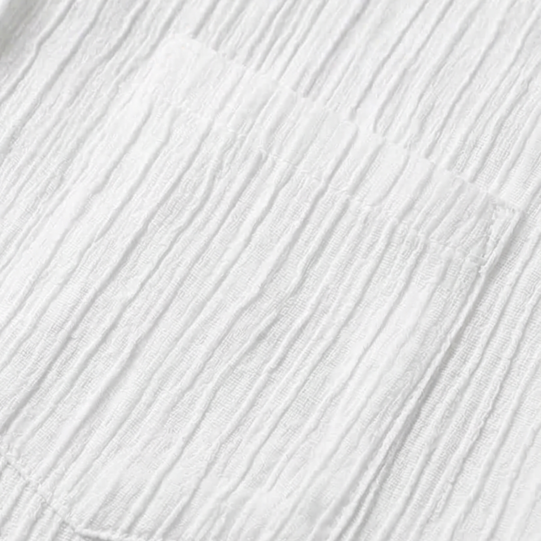 Vivara – Textured Crinkle Button-Down Shirt