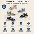 Ambyla - Wide & Flexible Walking Sandals