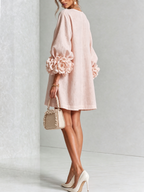 Flora | Floral-Trimmed Statement Mini Dress