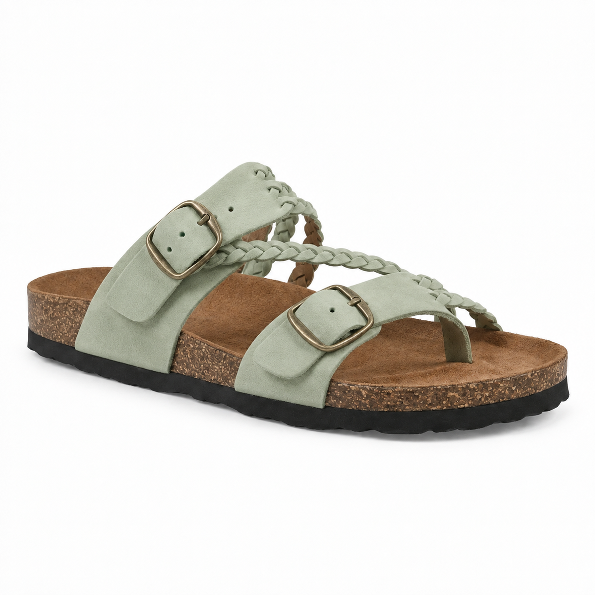Serena™ Braided Double-Buckle Comfort Sandal