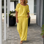 Soléne – Top & Wide-Leg Pants 2-Piece Set